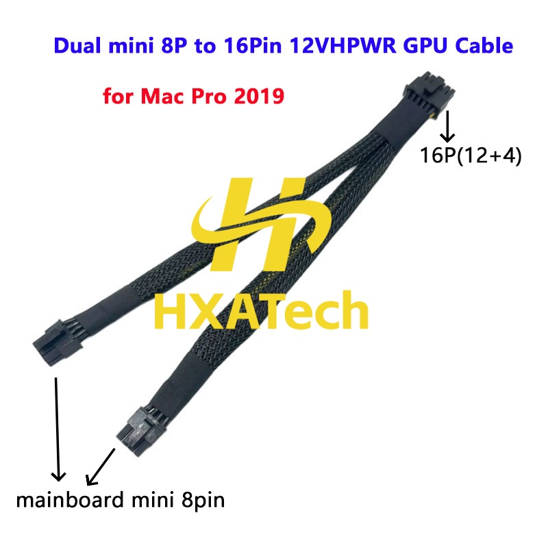 Dual 8Pin To 16Pin 12Vhpwr Cable - HXATech - 맥 프로 2019용, 새로운